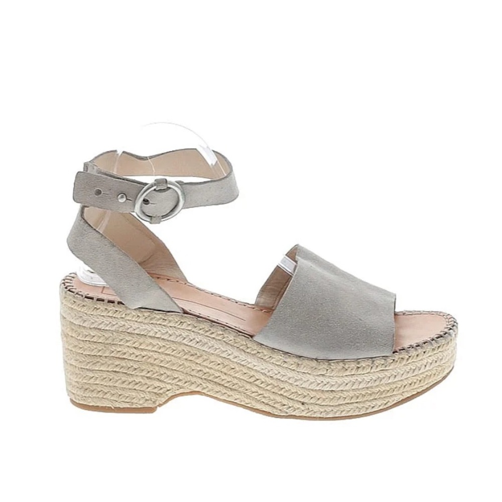 Dolce Vita Light Gray Espadrille Sandals